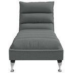 vidaXL Massage-Chaiselongue mit Kissen Dunkelgrau Stoff