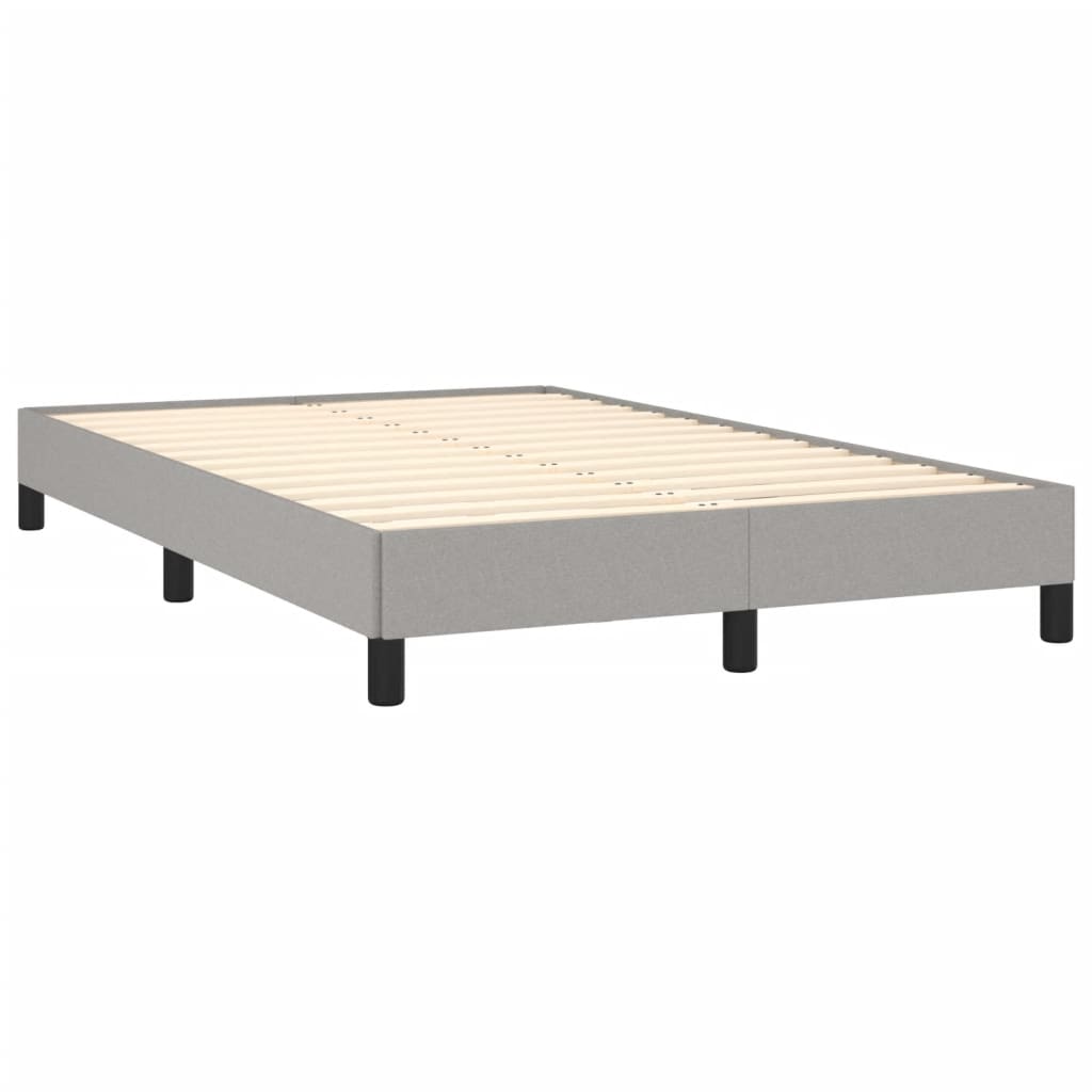 vidaXL Bettgestell ohne Matratze Hellgrau 120x190 cm Stoff
