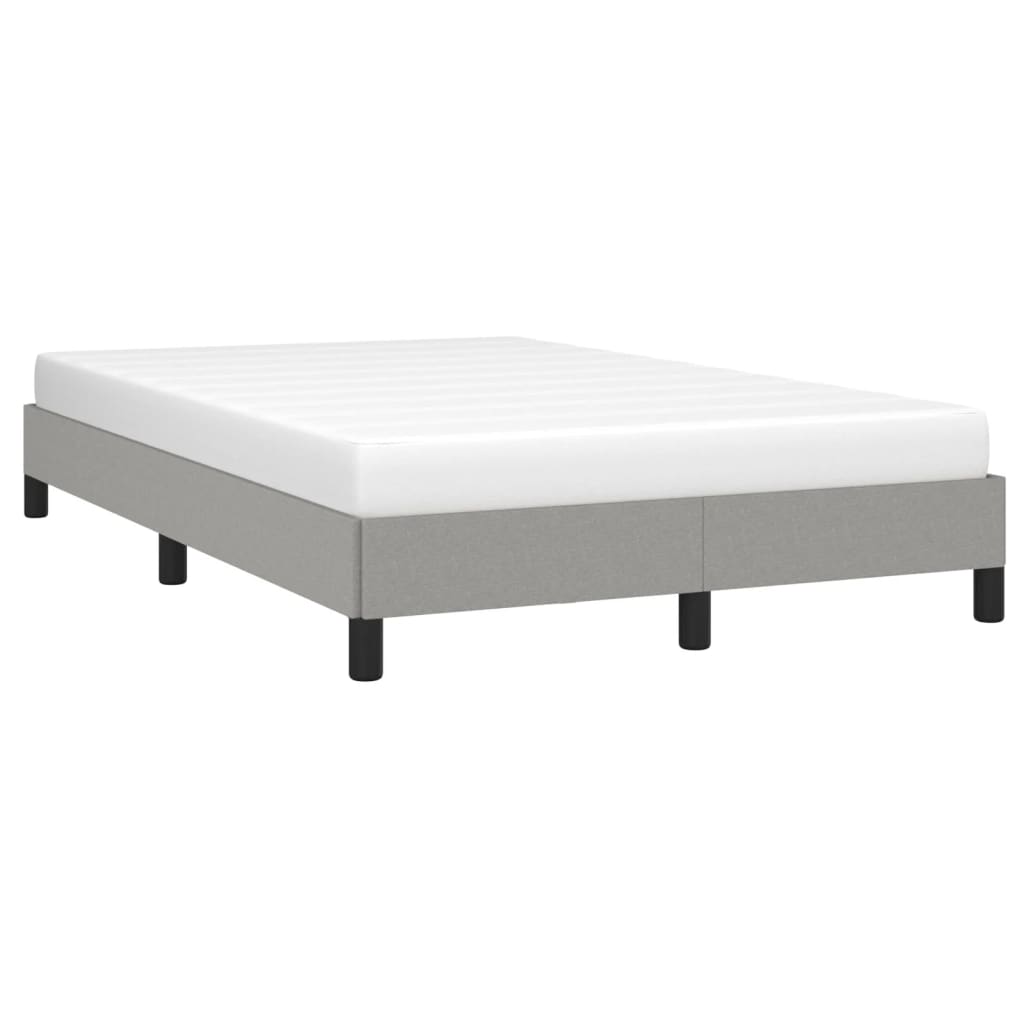 vidaXL Bettgestell ohne Matratze Hellgrau 120x190 cm Stoff