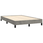 vidaXL Bettgestell ohne Matratze Hellgrau 120x190 cm Samt