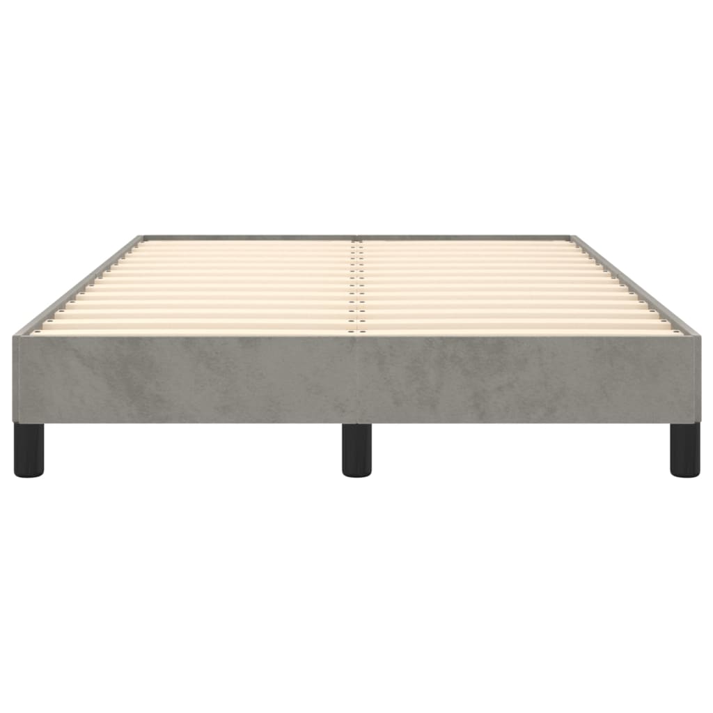 vidaXL Bettgestell ohne Matratze Hellgrau 120x190 cm Samt