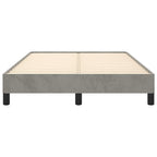 vidaXL Bettgestell ohne Matratze Hellgrau 120x190 cm Samt