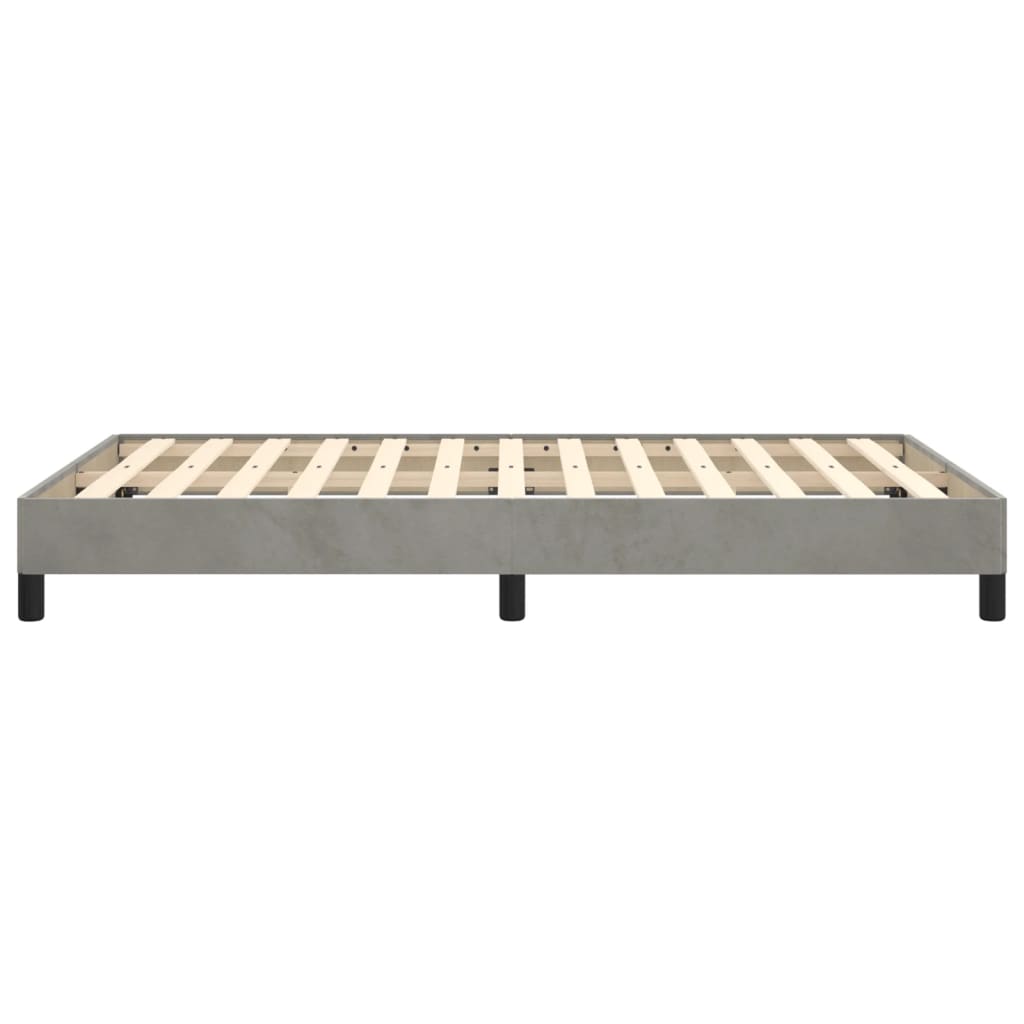 vidaXL Bettgestell ohne Matratze Hellgrau 120x190 cm Samt