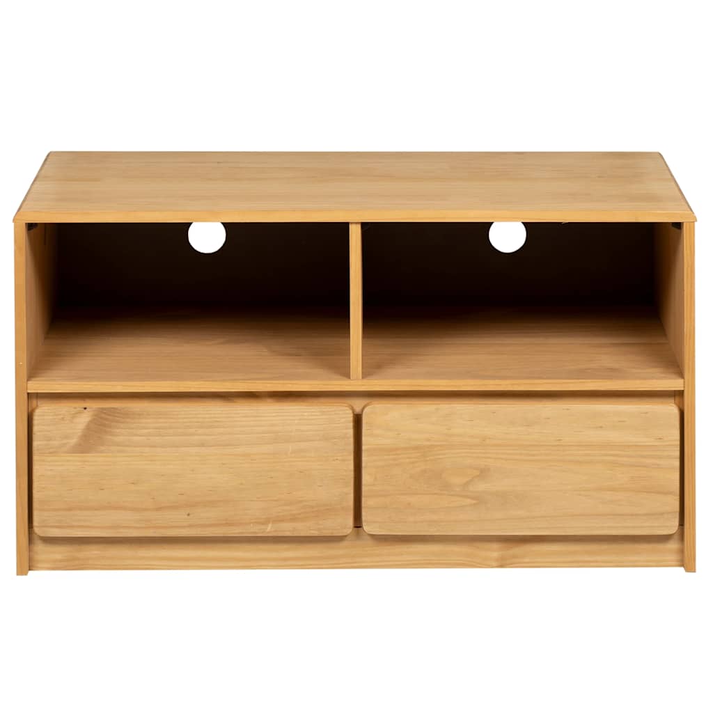 vidaXL TV-Schrank SAUDA Eiche-Optik 99x43x55 cm Massivholz Kiefer