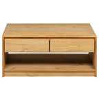 vidaXL Couchtisch SAUDA Eiche-Optik 99x55x45 cm Massivholz Kiefer