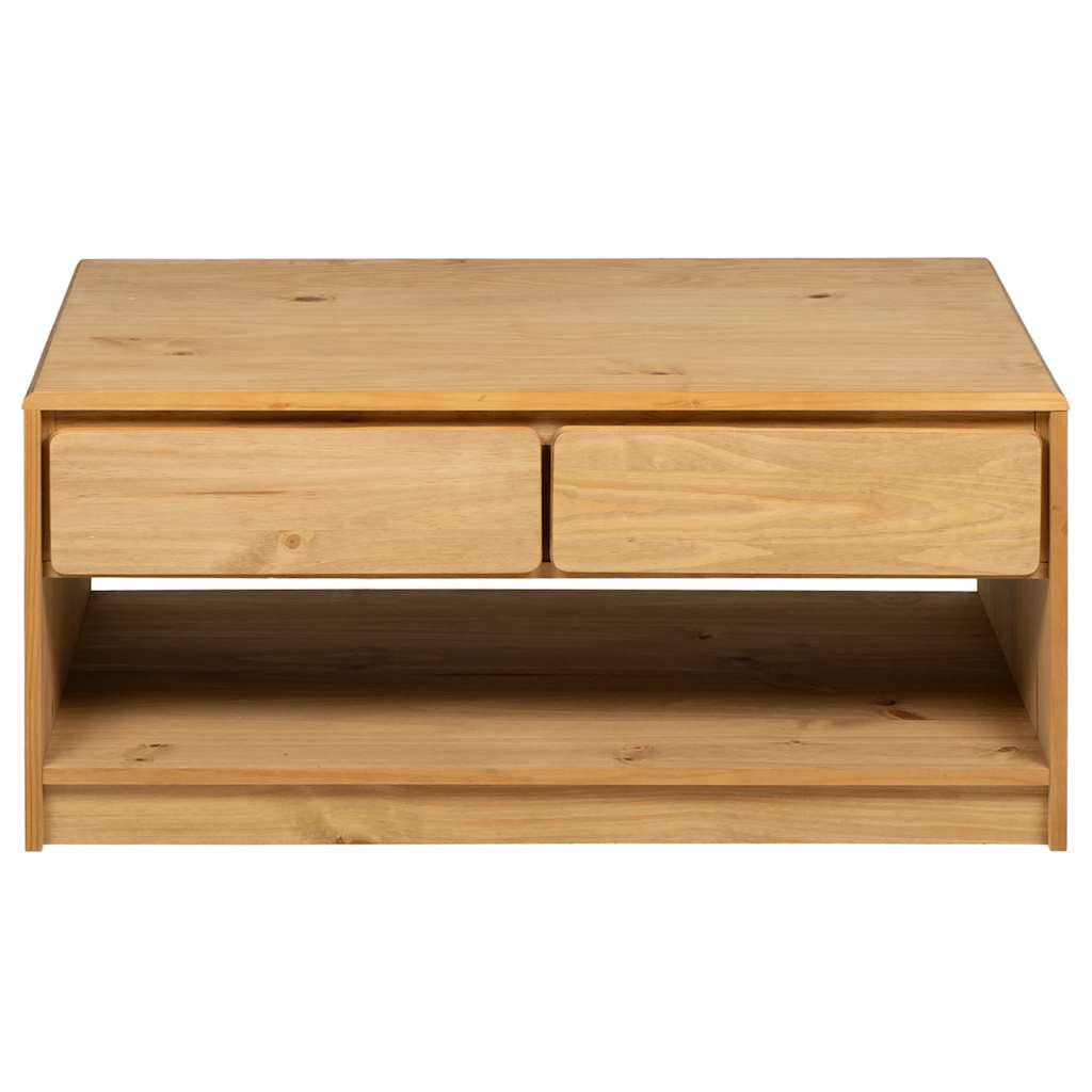 vidaXL Couchtisch SAUDA Eiche-Optik 99x55x45 cm Massivholz Kiefer