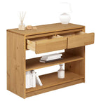 vidaXL Konsolentisch SAUDA Eiche-Optik 89,5x36,5x73 cm Kiefernholz