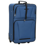 vidaXL 5-tlg. Reisekoffer-Set Blau Stoff