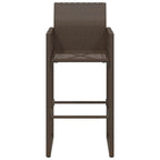 vidaXL Garten-Barhocker 2 Stk. Braun Poly Rattan