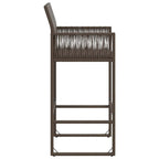 vidaXL Garten-Barhocker 2 Stk. Braun Poly Rattan