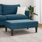 vidaXL Fußhocker Blau 77x55x31 cm Samt