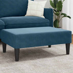 vidaXL Fußhocker Blau 77x55x31 cm Samt