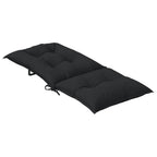 vidaXL Set Hochlehner-Stuhlkissen 4 pcs Melange Schwarz