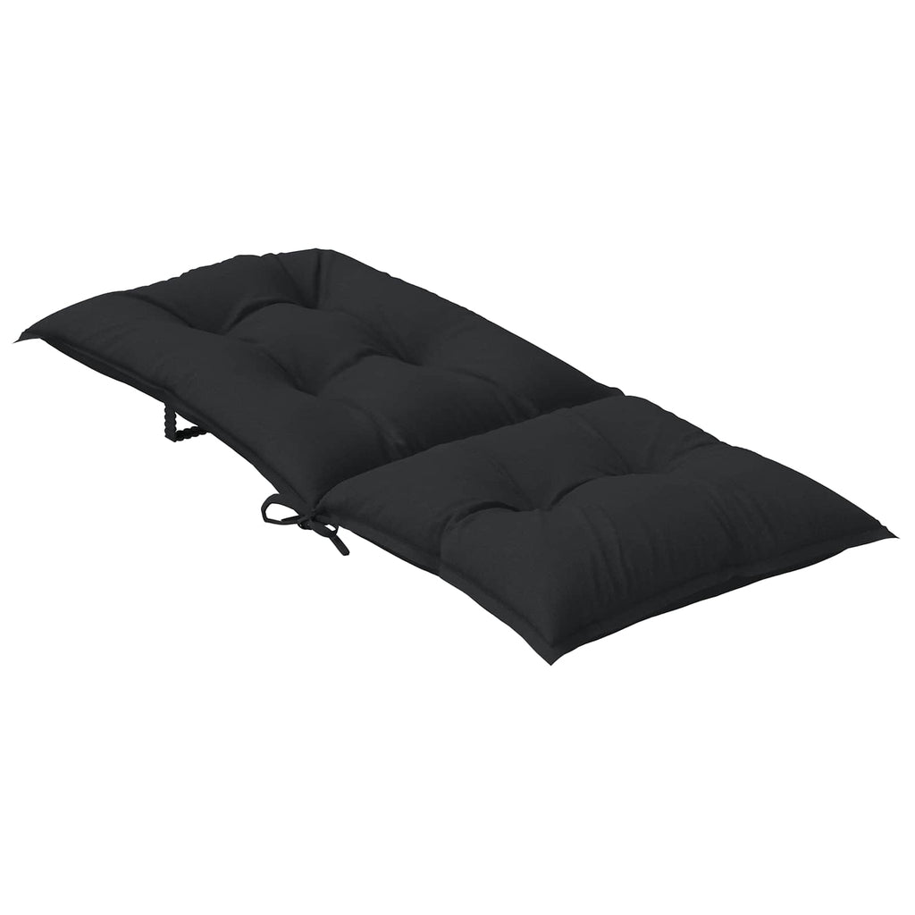 vidaXL Set Hochlehner-Stuhlkissen 6 pcs Melange Schwarz