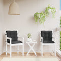 vidaXL Niedriglehner Stuhlkissen Set 2 pcs Melange Schwarz