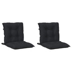 vidaXL Niedriglehner Stuhlkissen Set 2 pcs Melange Schwarz
