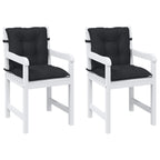 vidaXL Niedriglehner Stuhlkissen Set 2 pcs Melange Schwarz
