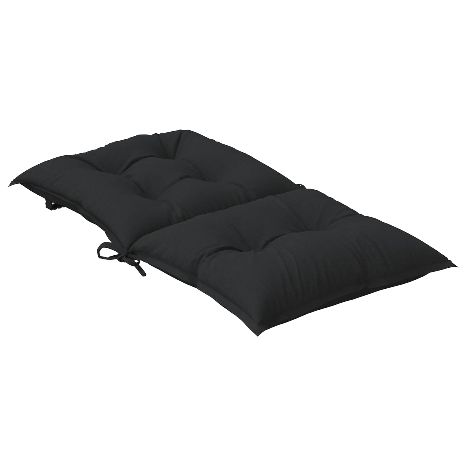 vidaXL Niedriglehner Stuhlkissen Set 4 pcs Melange Schwarz
