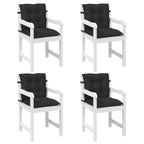 vidaXL Niedriglehner Stuhlkissen Set 4 pcs Melange Schwarz