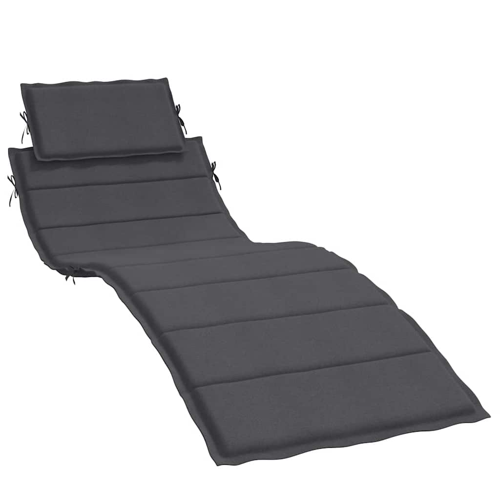 vidaXL Sonnenliegen-Auflage Melange Anthrazit 186x58x4 cm Stoff