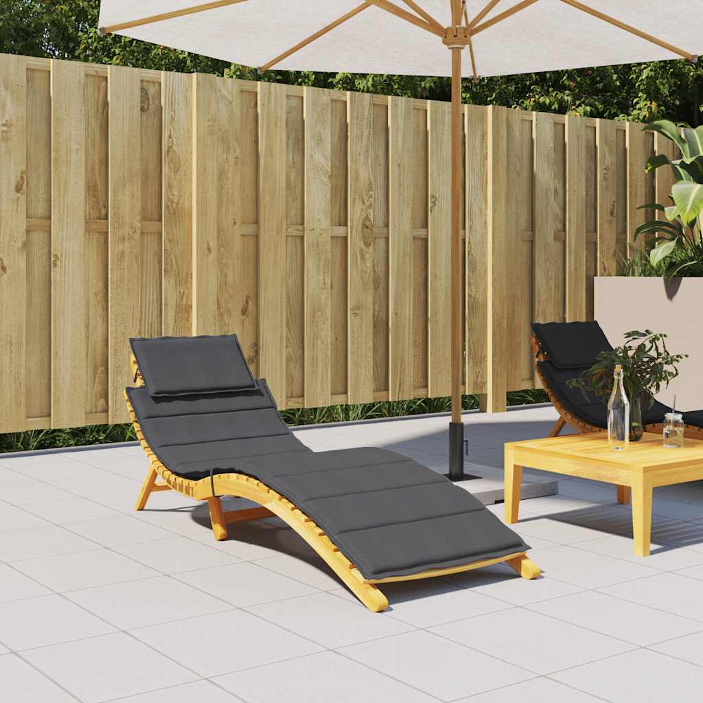 vidaXL Sonnenliegen-Auflage Melange Anthrazit 186x58x4 cm Stoff