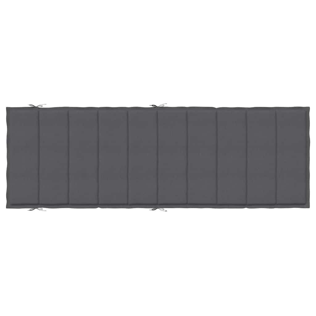 vidaXL Sonnenliegen-Auflage Melange Anthrazit 186x58x4 cm Stoff