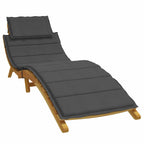 vidaXL Sonnenliegen-Auflage Melange Anthrazit 186x58x4 cm Stoff
