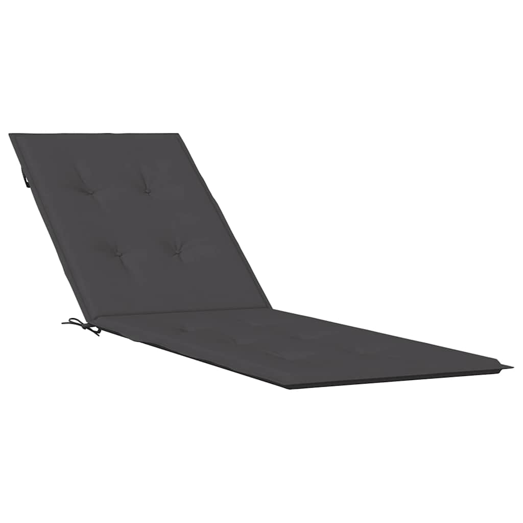 vidaXL Liegestuhl-Auflage Melange Anthrazit (75+105) x 50 x 4 cm Stoff