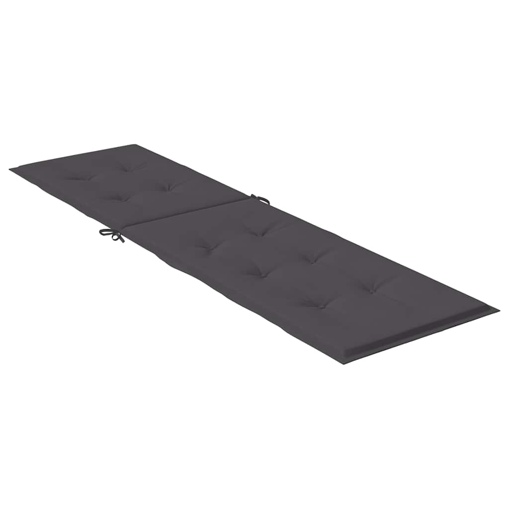 vidaXL Liegestuhl-Auflage Melange Anthrazit (75+105) x 50 x 4 cm Stoff