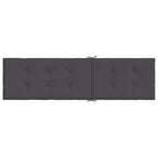 vidaXL Liegestuhl-Auflage Melange Anthrazit (75+105) x 50 x 4 cm Stoff