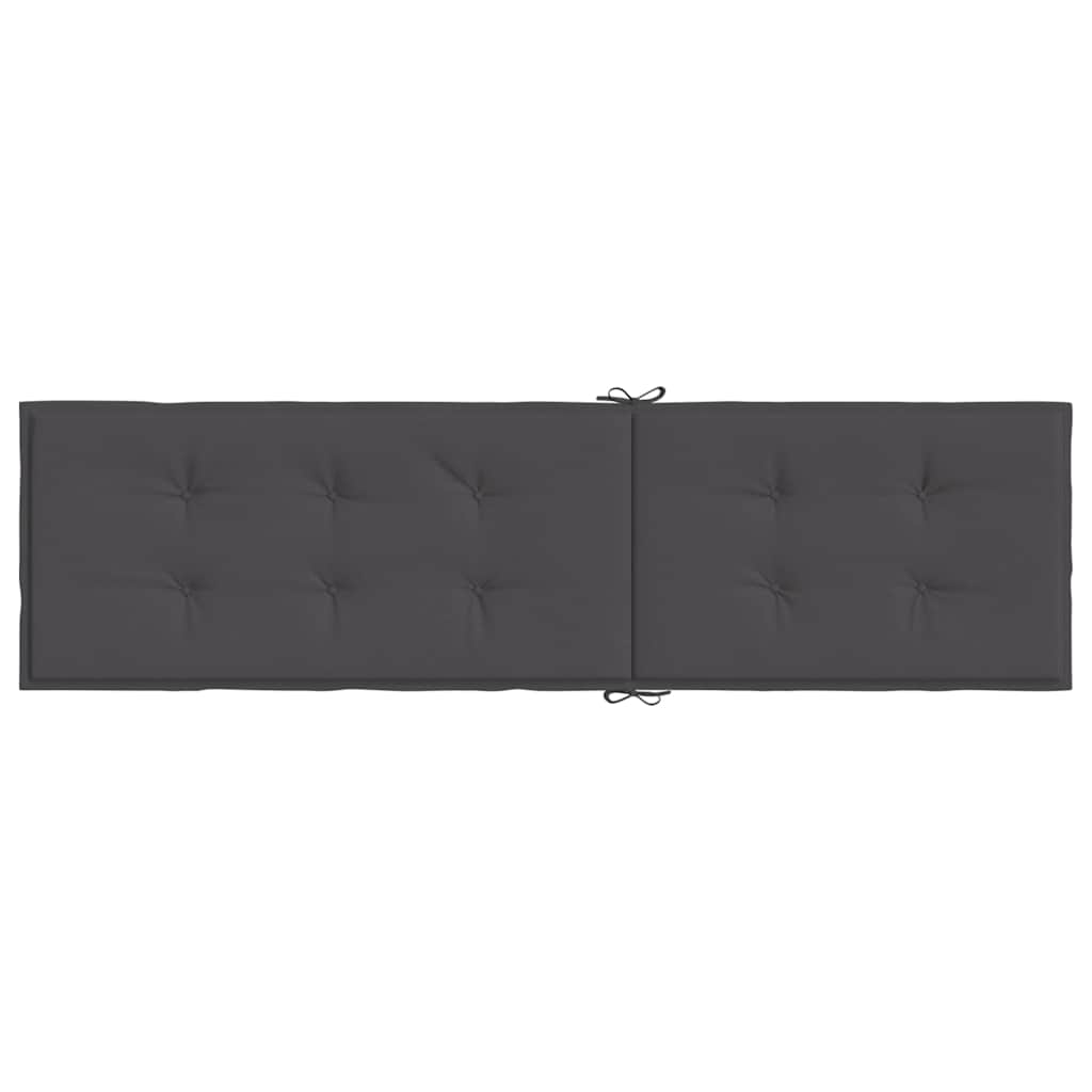 vidaXL Liegestuhl-Auflage Melange Anthrazit (75+105) x 50 x 4 cm Stoff