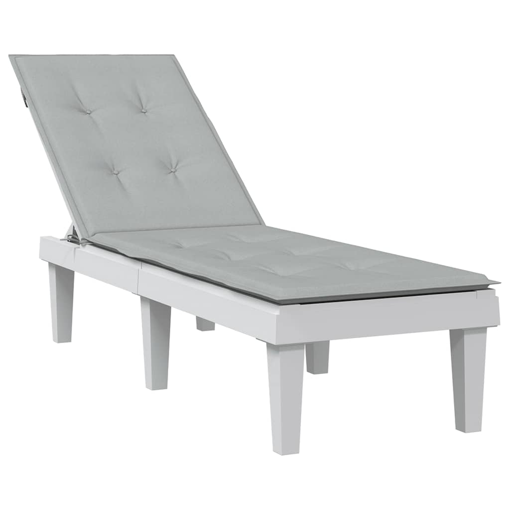 vidaXL Liegestuhl-Auflage Melange Anthrazit (75+105) x 50 x 4 cm Stoff