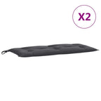 vidaXL Gartenbank-Auflagen 2 Stk. Melange Anthrazit 100x50x7 cm Stoff