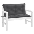vidaXL Gartenbank-Auflagen 2 Stk. Melange Anthrazit 100x50x7 cm Stoff