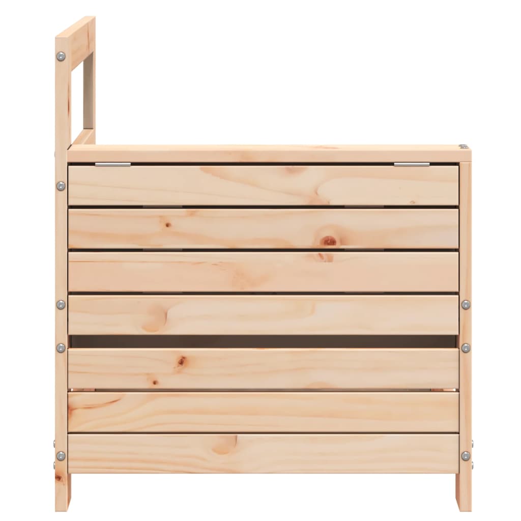 vidaXL Gartensofa mit Armlehne und Beistelltisch Massivholz Kiefer