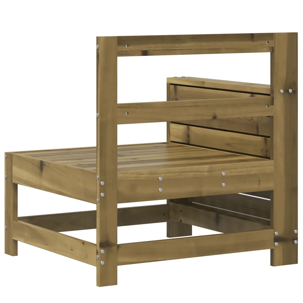 vidaXL Gartensofa mit Armlehne und Beistelltisch Kiefernholz