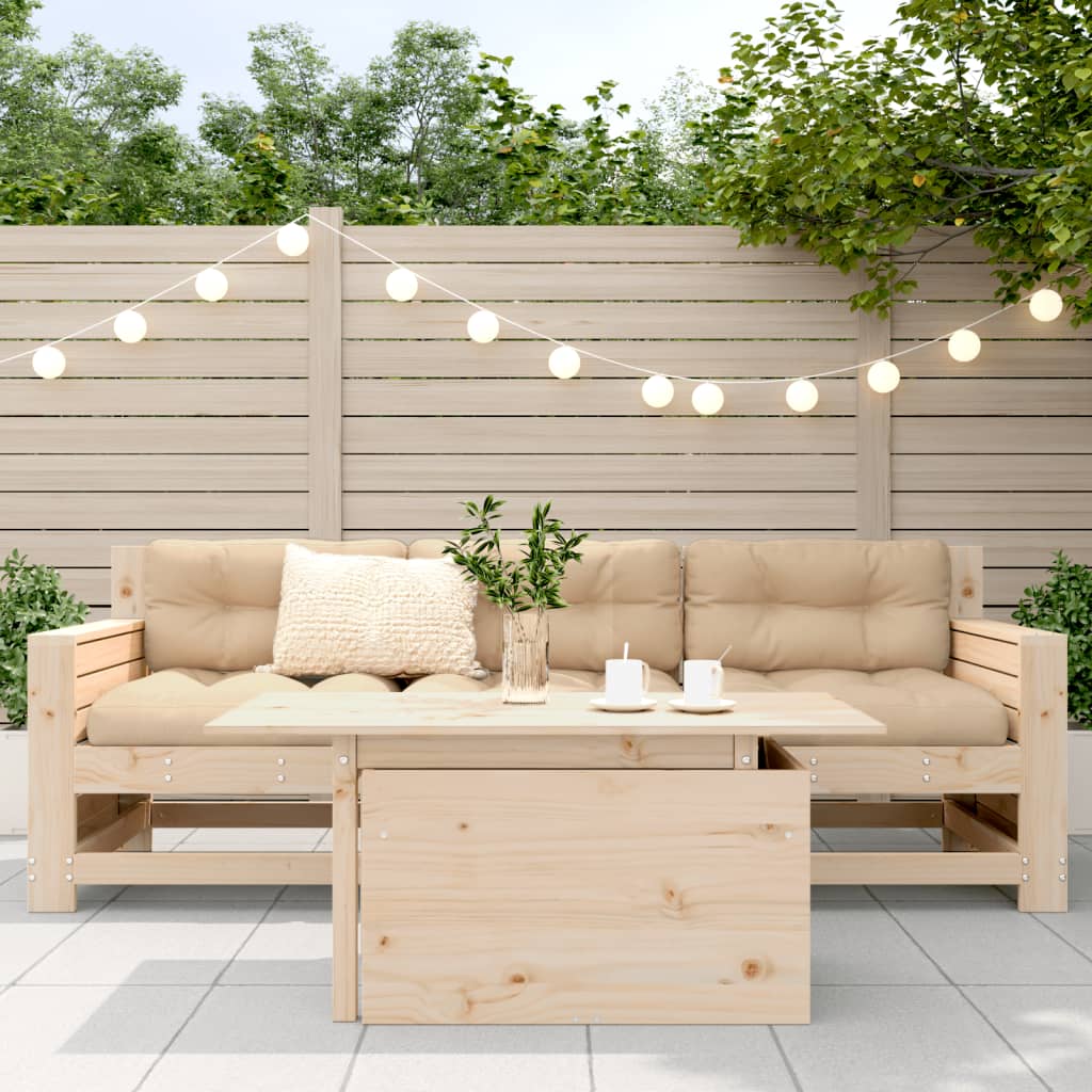 vidaXL Gartentisch 100x50x75 cm Massivholz Kiefer