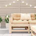 vidaXL Gartensofa mit Armlehne und Kissen Massivholz Kiefer