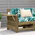 vidaXL Gartensofa mit Armlehne und Kissen Kiefernholz Imprägniert