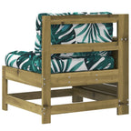 vidaXL Gartensofa mit Armlehne Kissen Kiefernholz Imprägniert