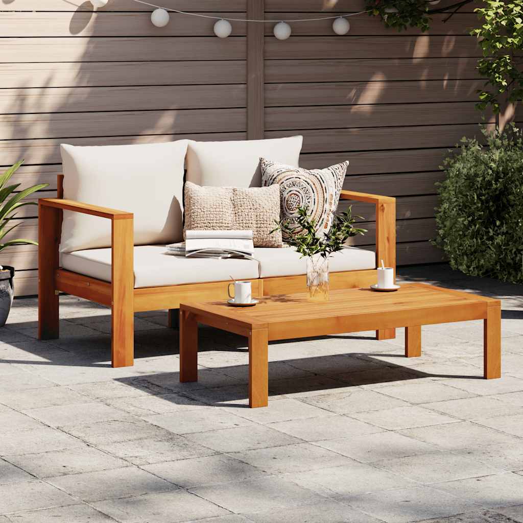 vidaXL Gartensofa mit Kissen 2-Sitzer Massivholz Akazie
