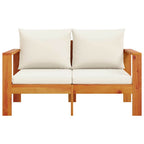 vidaXL Gartensofa mit Kissen 2-Sitzer Massivholz Akazie
