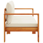 vidaXL Gartensofa mit Kissen 2-Sitzer Massivholz Akazie