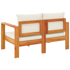 vidaXL Gartensofa mit Kissen 2-Sitzer Massivholz Akazie