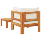 vidaXL 2-tlg. Garten-Sofa-Set mit Kissen Massivholz Akazie
