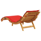 vidaXL | Sonnenliege | mit Kissen taupe 55 x 184 x 64cm Massivholz Akazie
