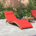 vidaXL | Sonnenliege | mit Kissen taupe 55 x 184 x 64cm Massivholz Akazie