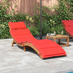 vidaXL | Sonnenliege | mit Kissen taupe 55 x 184 x 64cm Massivholz Akazie