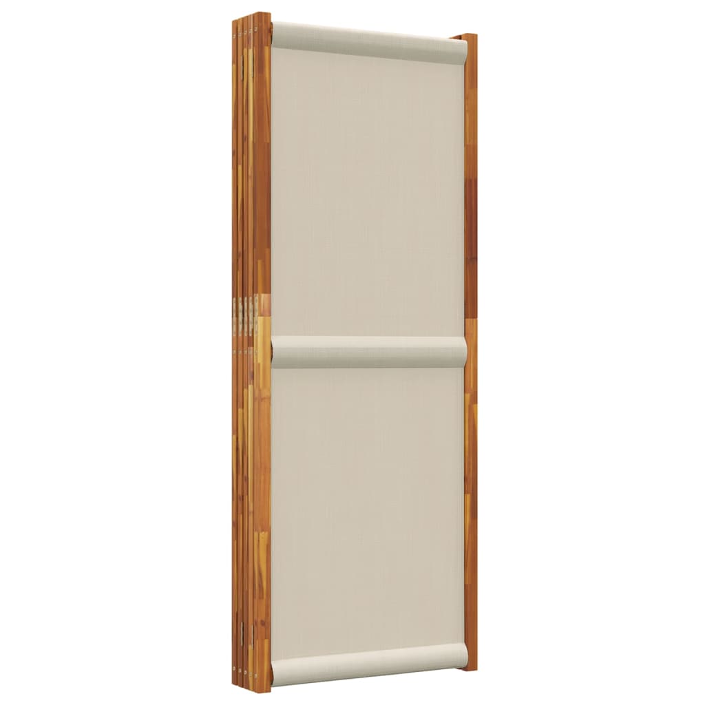vidaXL 5-tlg. Paravent Hellgrau 350x180 cm
