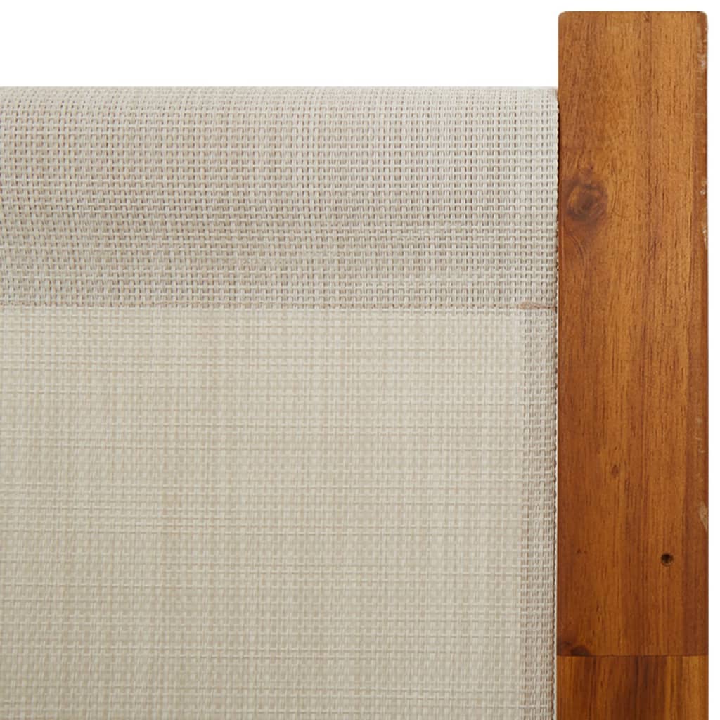 vidaXL 5-tlg. Paravent Hellgrau 350x180 cm